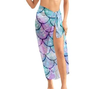 Beach Sarong/Coverup Wrap, Mermaid pattern